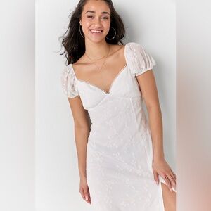 NWT Francesca’s Audrey Paris Lace overlay midi dress size XL